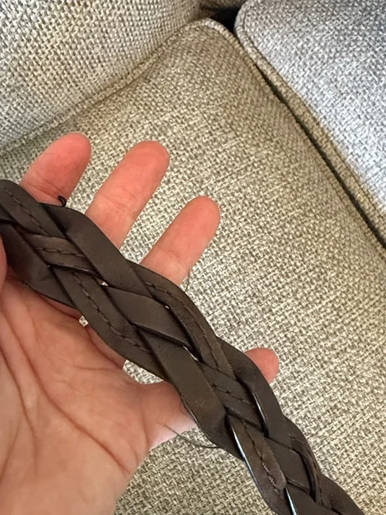 Coach Brown Signature Canvas Shoulder Bag with Woven Strap - Picture 4 of 5